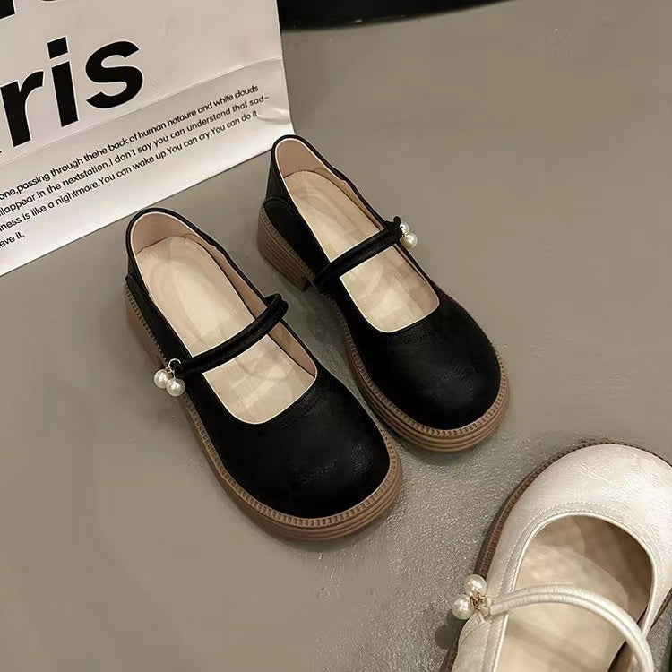 38-48D / Round head leather shoes