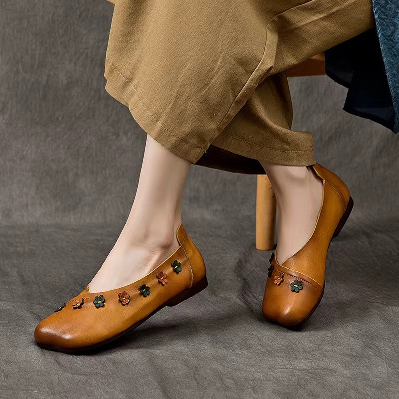45-53D / Round head leather shoes