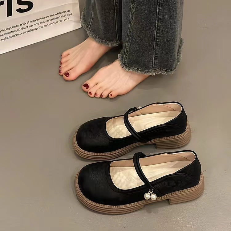 38-48D / Round head leather shoes