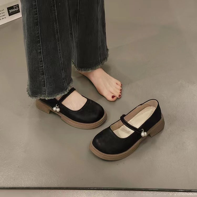 38-48D / Round head leather shoes
