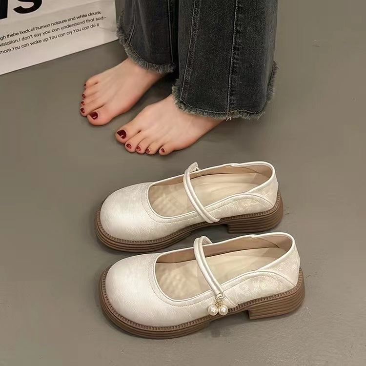 38-48D / Round head leather shoes
