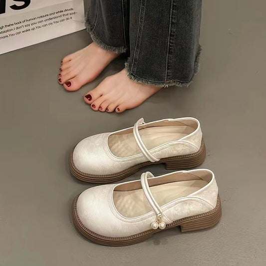 38-48D / Round head leather shoes