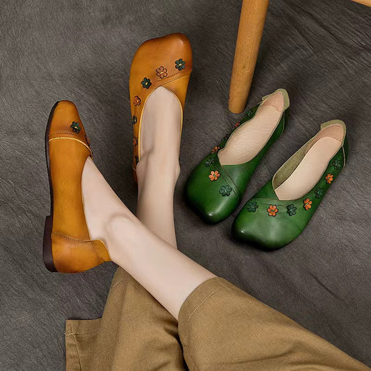 45-53D / Round head leather shoes
