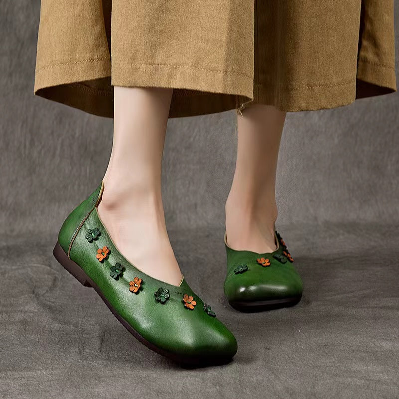 45-53D / Round head leather shoes